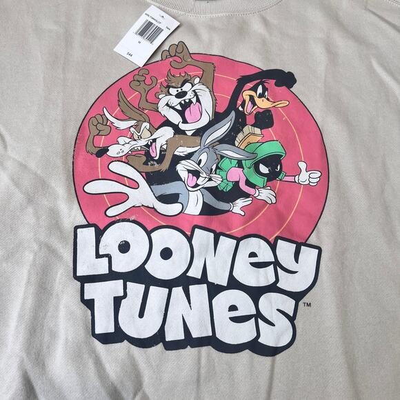 Juniors Womens Crew Neck Long Sleeve Looney Tunes Sweatshirt Size M - Picture 5 of 8